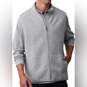 Rhône Men’s Gramercy Quilted Zip Vest Size Large Gray Golf Performance
